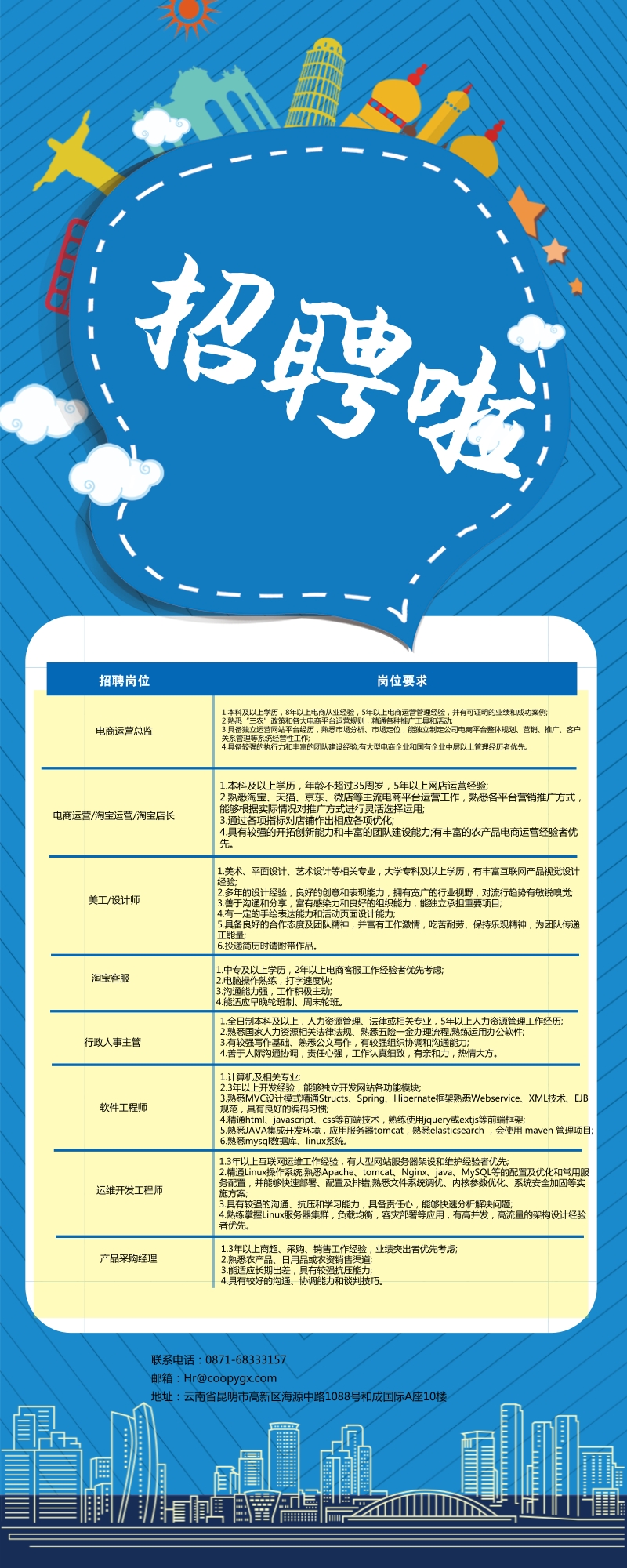 雲南供銷電子商務股份有限公司2018年招聘簡章